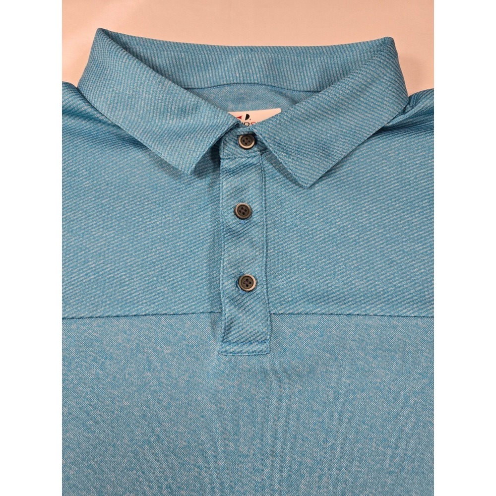 Grand Slam Performance‎ Mens XXL Blue Heathered Short Sleeve Golf Polo Shirt